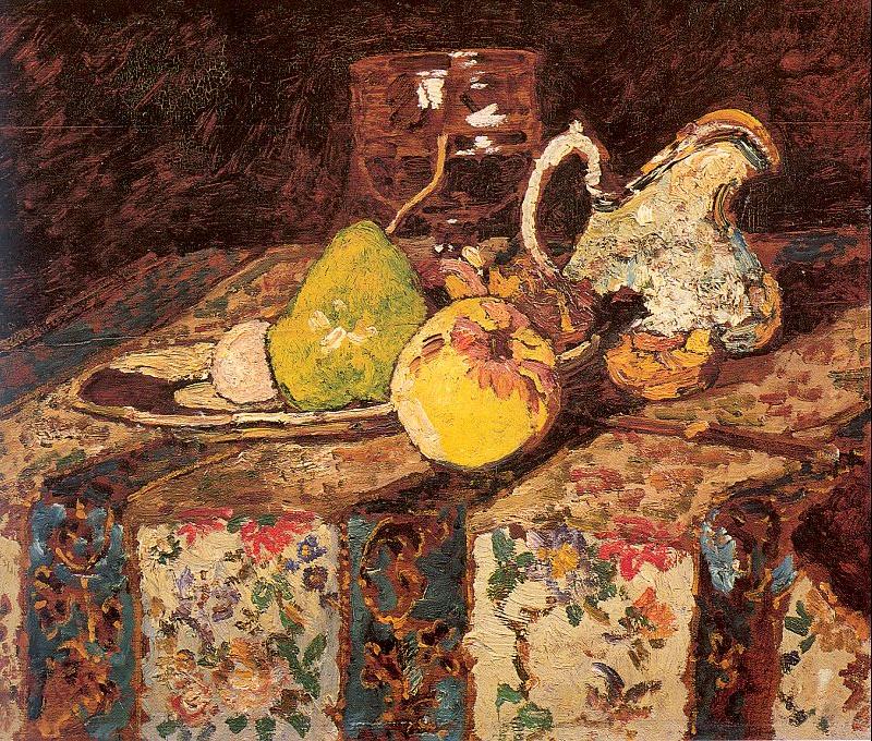 Monticelli, Adolphe-Joseph Still Life with White Pitcher oil painting image
